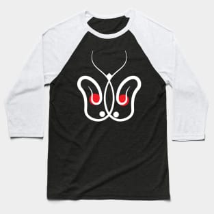 Abstract butterfly White Baseball T-Shirt